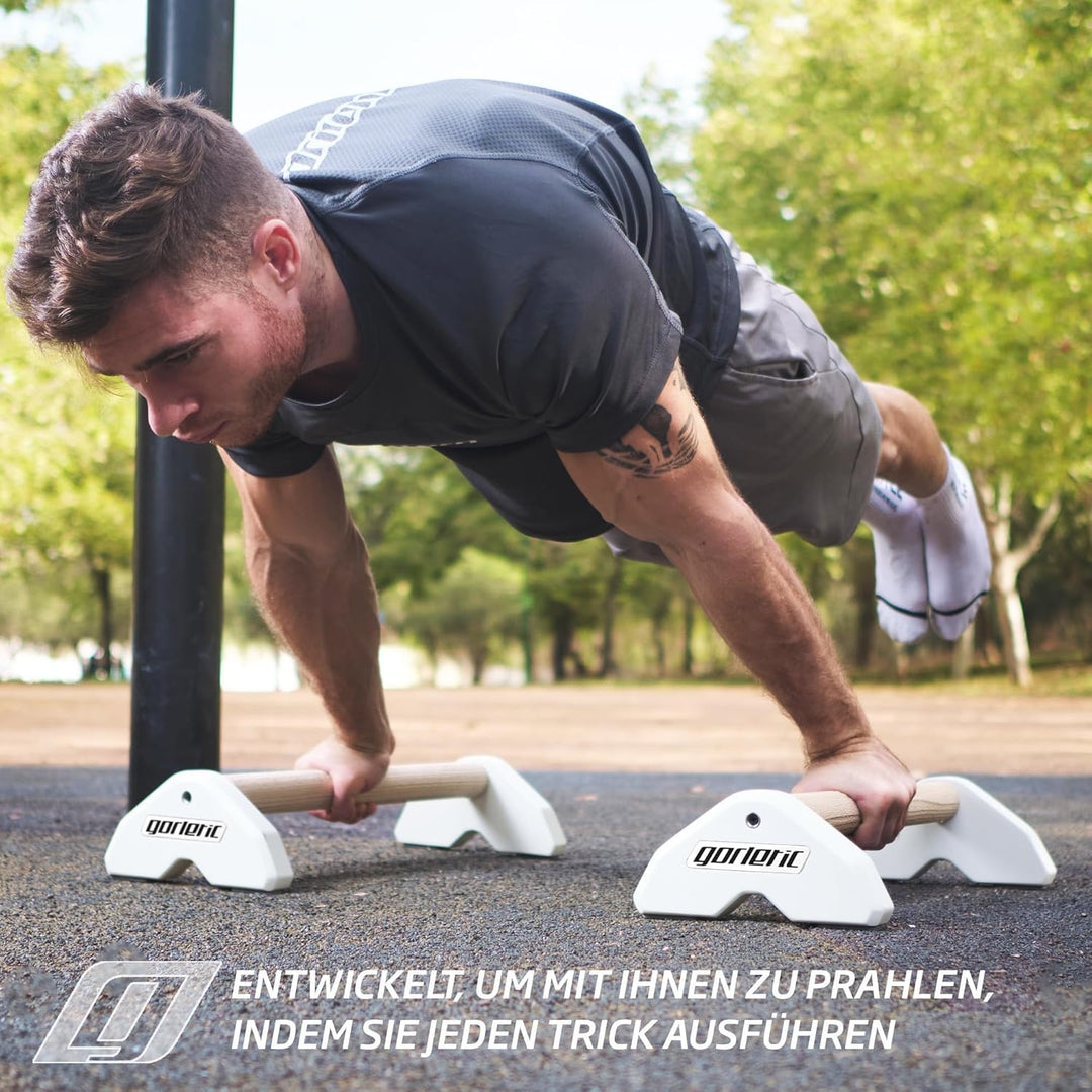 LowFit PRO Gorletic Calisthenics Parallettes - Gymnastik Parallettes, einfacher Transport, Athleten