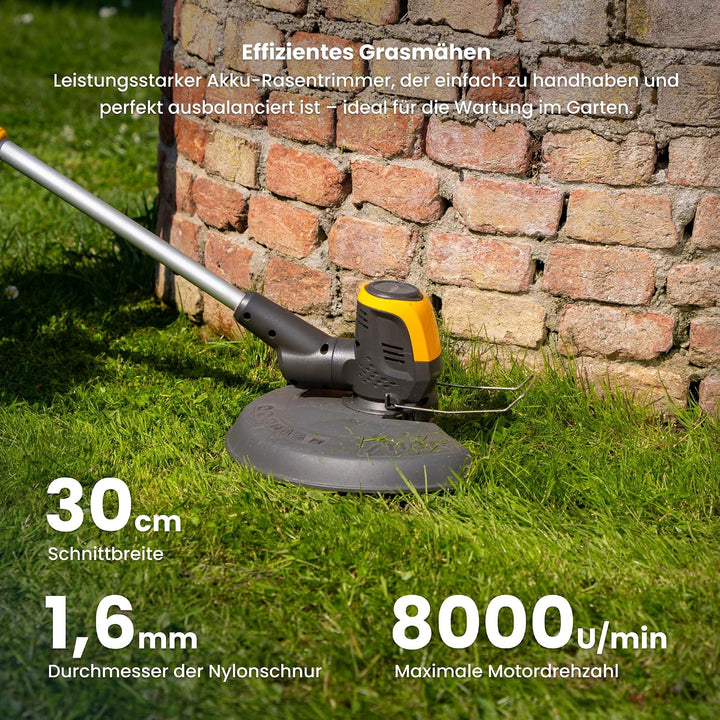 Stiga Akku Rasentrimmer GT 500e Kit, mit 48V (2Ah) ePower Akku und Ladegerät, 30cm Schnittbreite