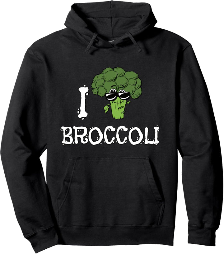 Vintage Vegetarisches Party-Outfit, I Love Cooking Brokcoli Pullover Hoodie