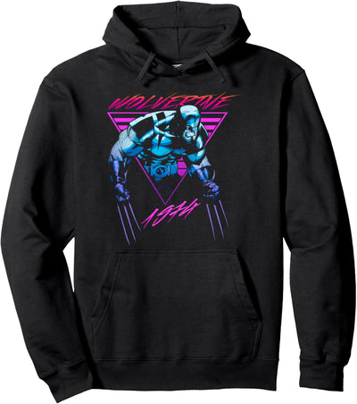 Marvel X-Men Wolverine Neon Retro Logan Pullover Hoodie