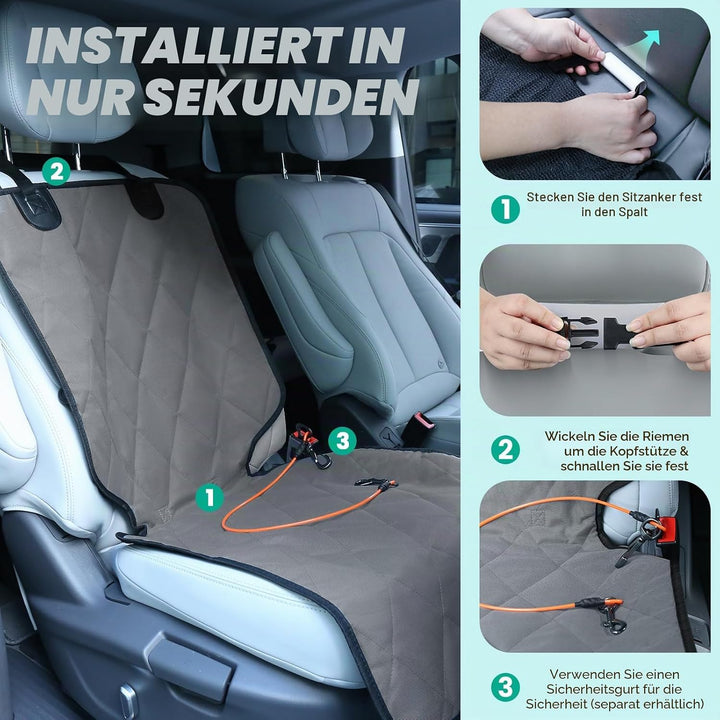 VIVAGLORY Sitzbezug für Hunde, Autositzschutz für Hunde, Autobezug für Haustiere, Vordersitzbezug, H