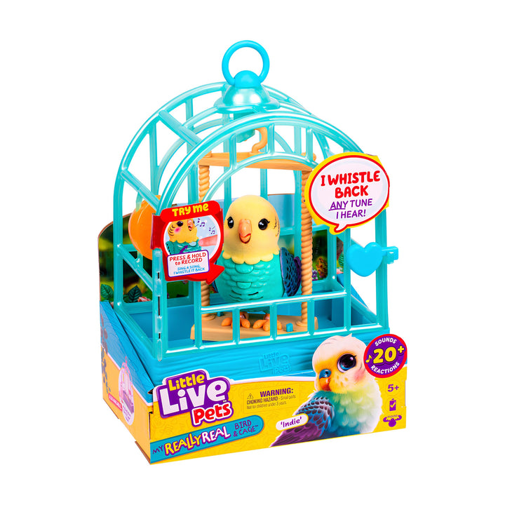 Little Live Pets My Really Real Bird & Cage – Indie, Interaktives, realistisches Vögelchen, Über 20
