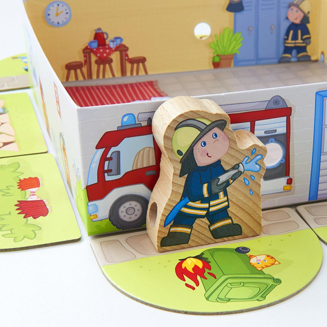 HABA Feuerwehr – Meine ersten Spiele – interaktives Feuerwehr Spielzeug für Kinder ab 2 Jahren, Spie