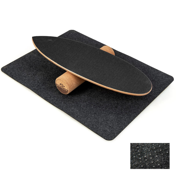 COSTWAY Balance Board aus Holz, Balancebrett, Balance Trainer Trickboard für zuhause, inkl. Korkroll