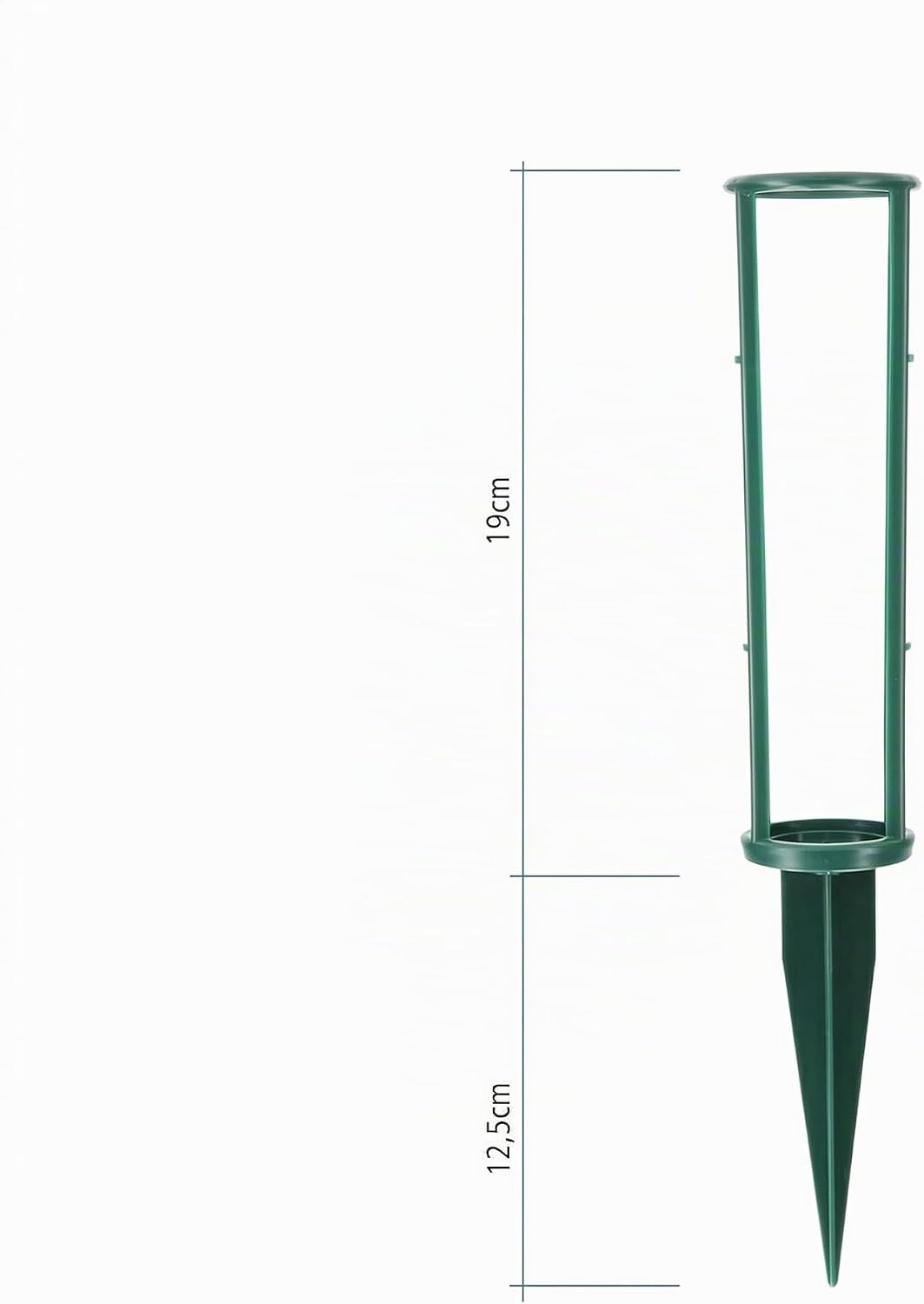 Lantelme Regenmesser Halter Metallstiel | 60cm x 11cm Kunststoff Metall | Niederschlagsmesser Wasser