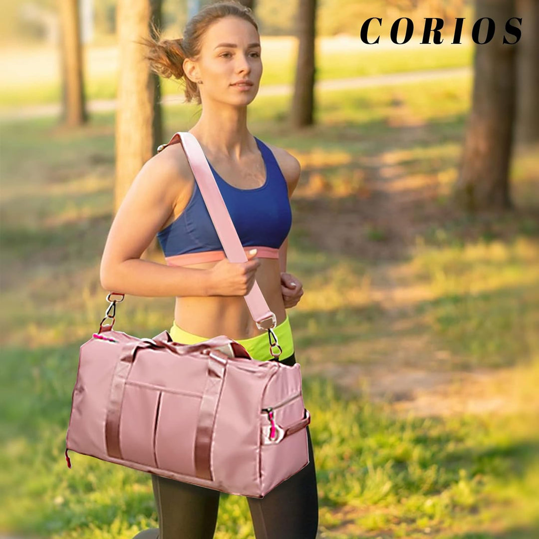 CORIOS Nylon Reisetaschen Duffle Bag Sporttasche Fitnesstasche Schwimmtasche für Herren/Damen Faltba