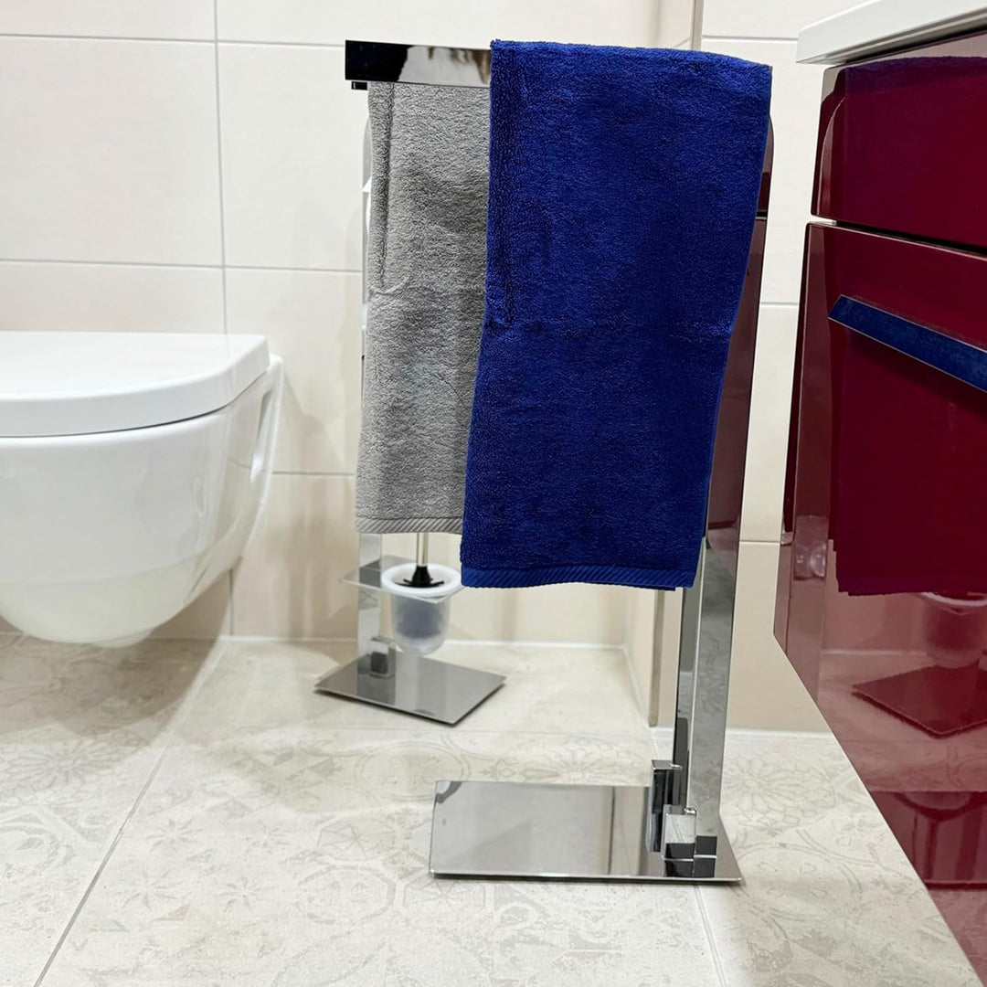 Kela 21990 Handtuchhalter, 2 Arme, Rostfrei, Verchromtes Metall, 81 cm Höhe, Canna, Chrom, Canna