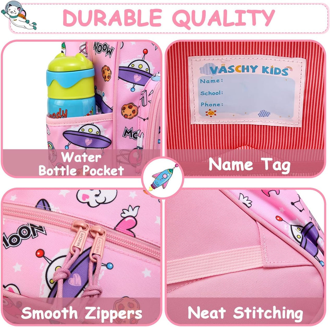 VASCHY Kinderrucksack, Niedlich Wasserabweisend Vorschule Kinder Jungen Rucksack Leicht Kindergarten