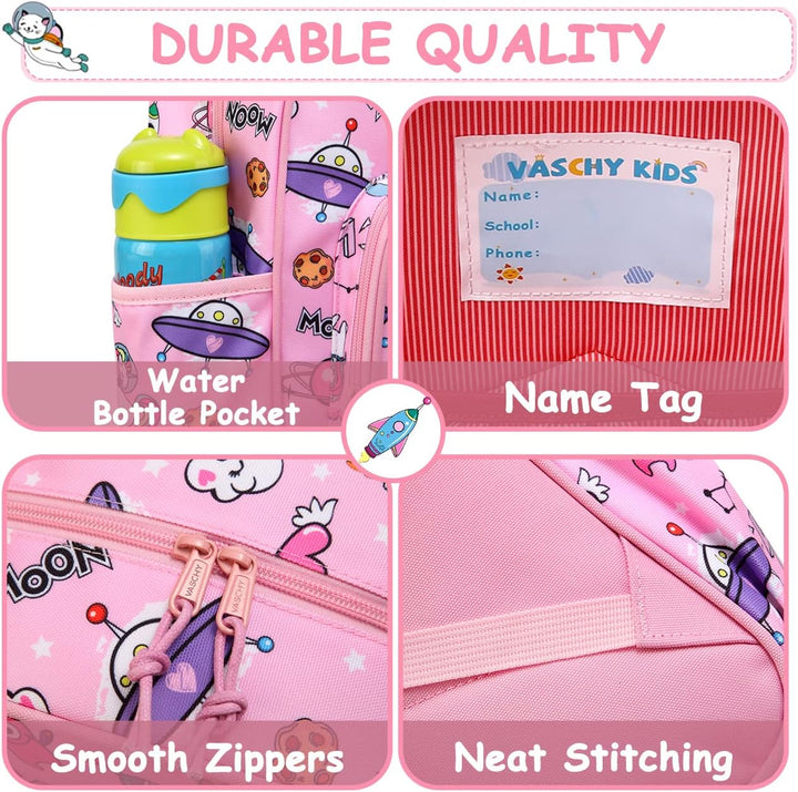 VASCHY Kinderrucksack, Niedlich Wasserabweisend Vorschule Kinder Jungen Rucksack Leicht Kindergarten