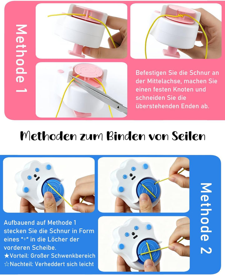 Nefeeko Elektrisches katzenspielzeug mit Fernbedienung, 360° Automatisch Rotierend &amp; Einziehbar, Hän