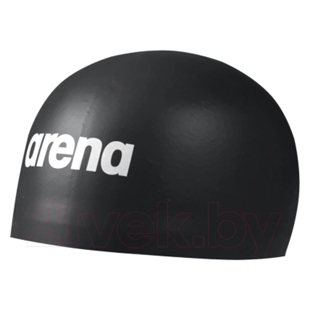 ARENA 3D Soft Silikon-Badekappe, Unisex Erwachsene M Schwarz, M Schwarz