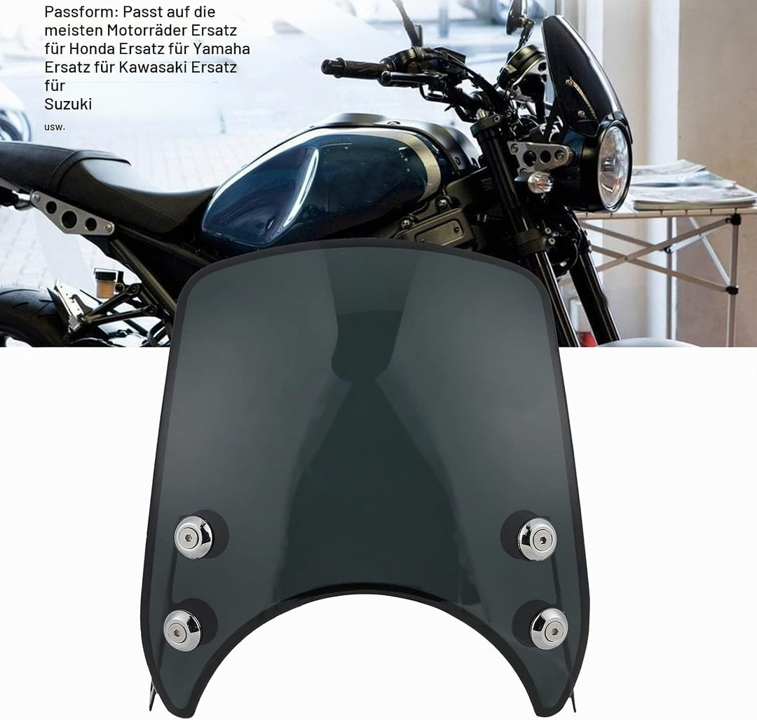 Motorrad Scheinwerfer Verkleidung Retro Universal Motorrad Fly Screen Wind Schutz Scheibe Motorrad Z