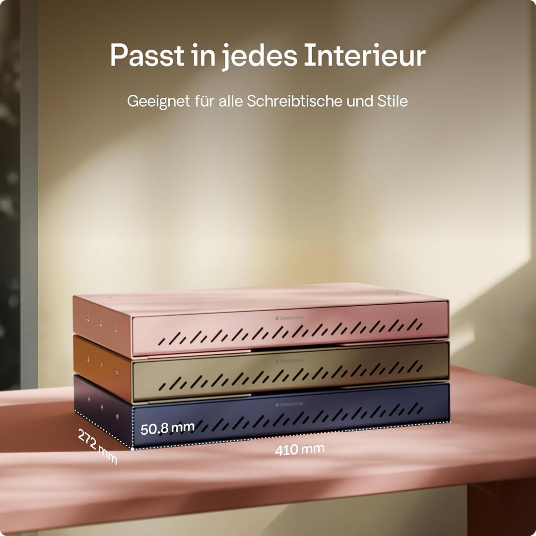 Desktronic Schreibtisch-Organizer, Untertisch-Aufbewahrungsbox, Schreibtisch für Büro Schule Homeoff