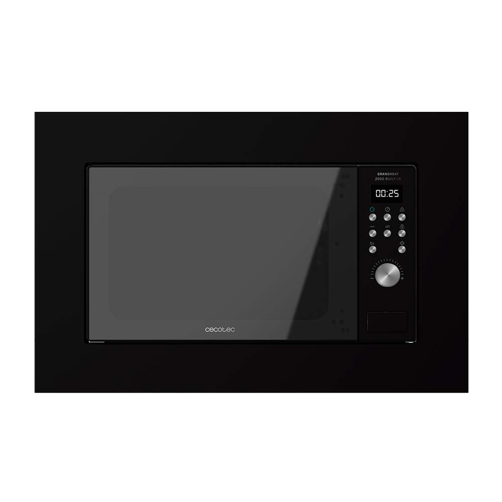 Cecotec Digitale und einbaubare Mikrowelle GrandHeat 2000 Built-in Black. 20 Liter Fassungsvermögen