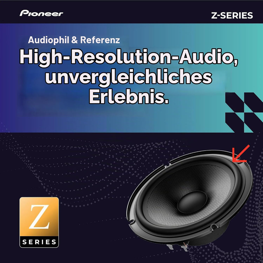 Pioneer Auto-Audio Center TS-Z65F Z Series 16,5 Zoll 2-Wege Koaxial Auto-Lautsprecher 330 Watt Minim