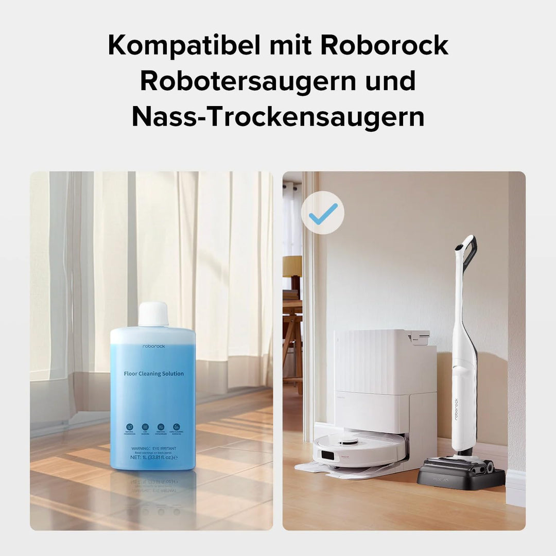 roborock 1L Original Reinigungsmittel für roboorck S/Qrevo/Q-Serie Saugroboter und Dyad/Flexi-Serie
