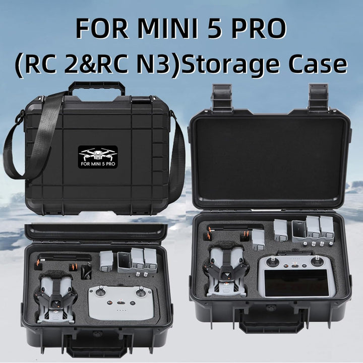 ZJRXM Mini 5 Pro Koffer, Hardshell Aufbewahrungs Tasche für DJI Mini 5 Pro Drone Zubehör, Hartschale