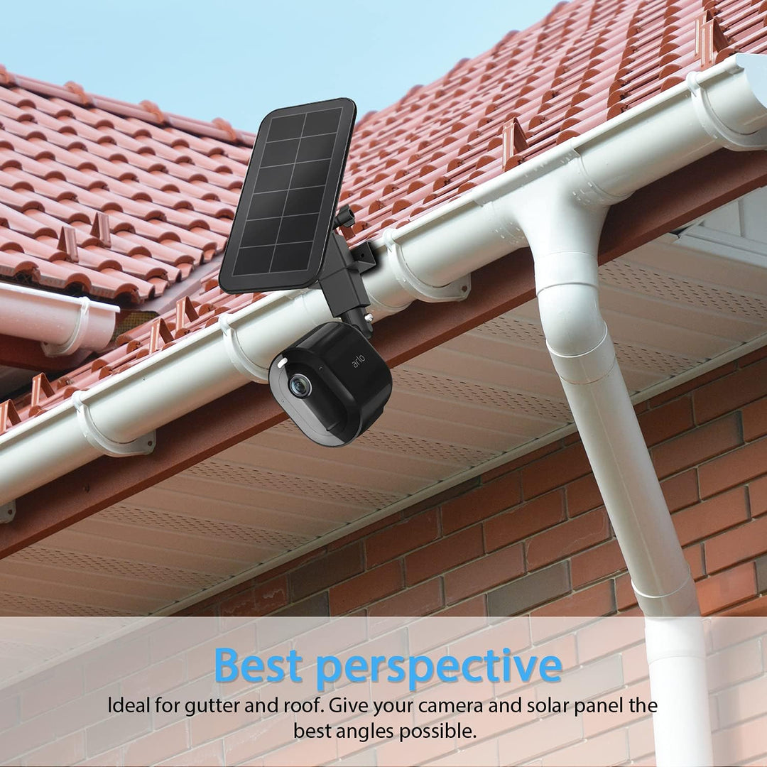 2-in-1 Dachrinnenhalterung für Arlo Solarpanel/Arlo Pro 3/Arlo Ultra/Arlo Ultra 2/Arlo Essential/Arl