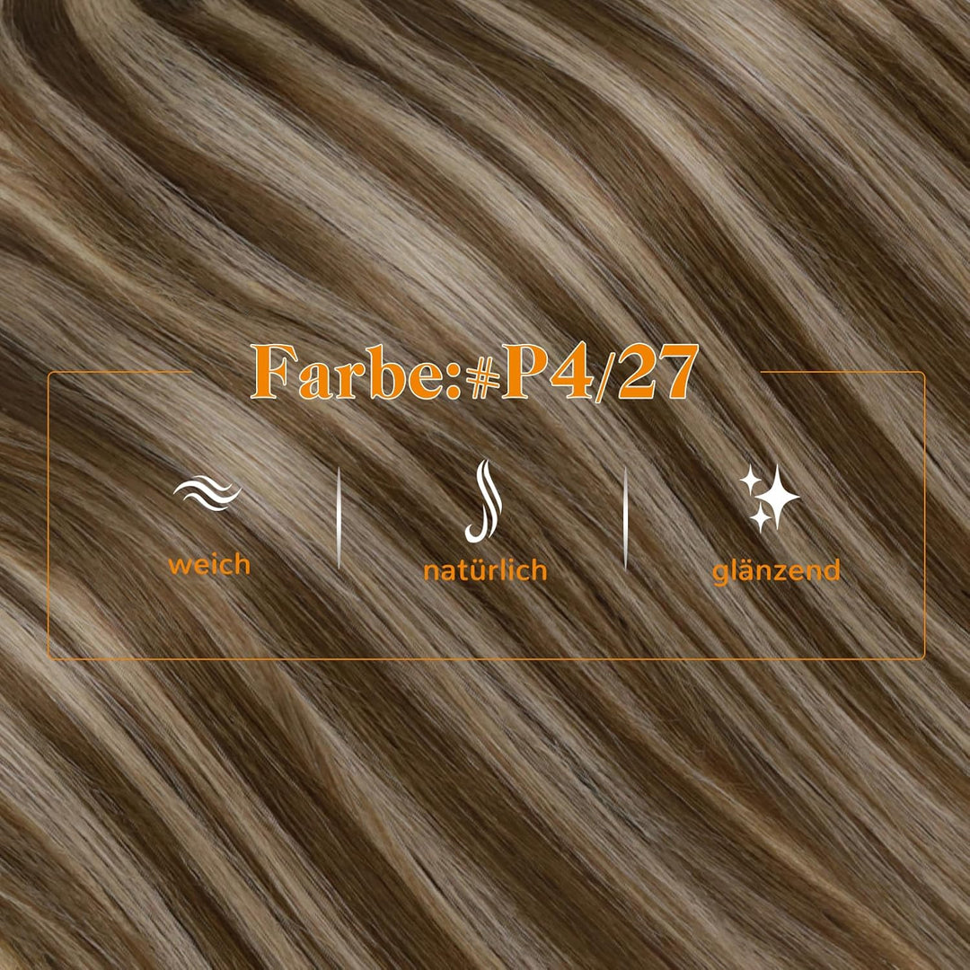 Easyouth Pferdeschwanz Extensions Echthaar Zopf Haarverlangerung Echthaar 14 Zoll Farbe Dunkleres Br