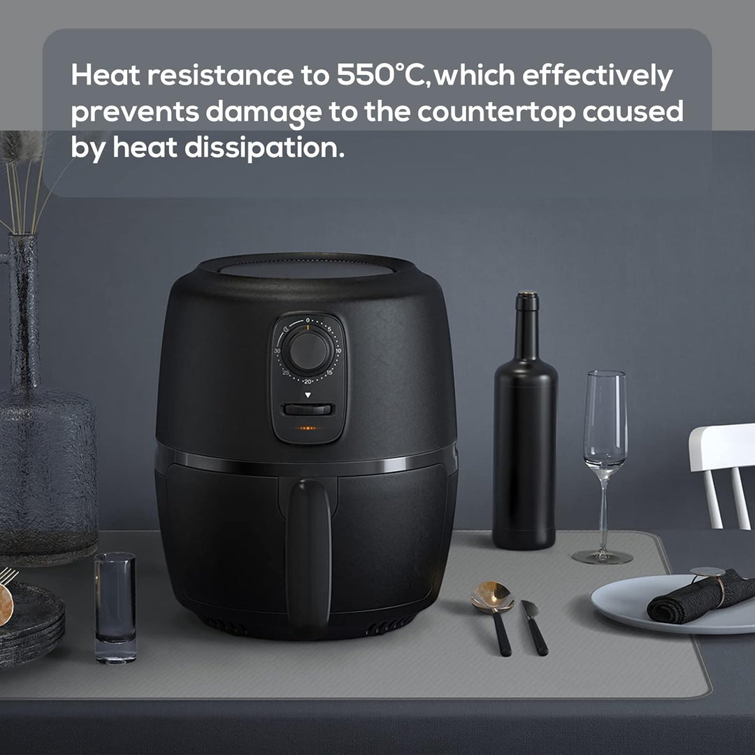 FLASLD Hitzebeständige Matte für Luftfritteuse, feuerfeste Silikonmatten für Küchenarbeitsplatten, A