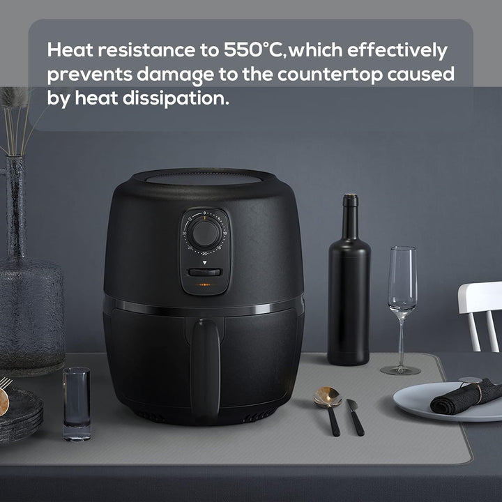 FLASLD Hitzebeständige Matte für Luftfritteuse, feuerfeste Silikonmatten für Küchenarbeitsplatten, A