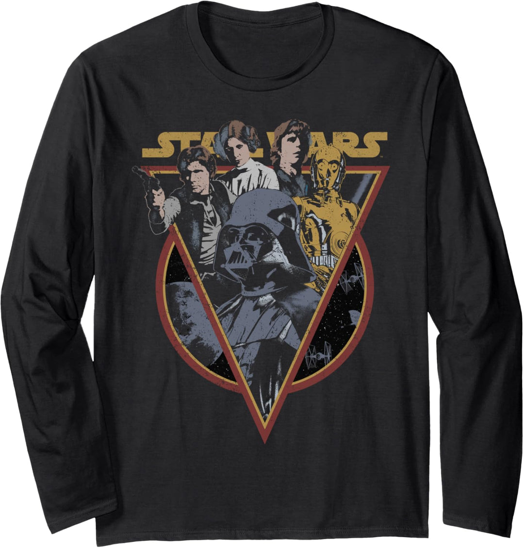 Star Wars Group Shot Triangle Patch Poster Langarmshirt