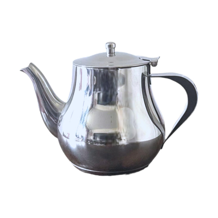 Traditionelle marokkanische Teekanne aus Edelstahl | Deckel & Griff Orientalischer Stil | Authentic