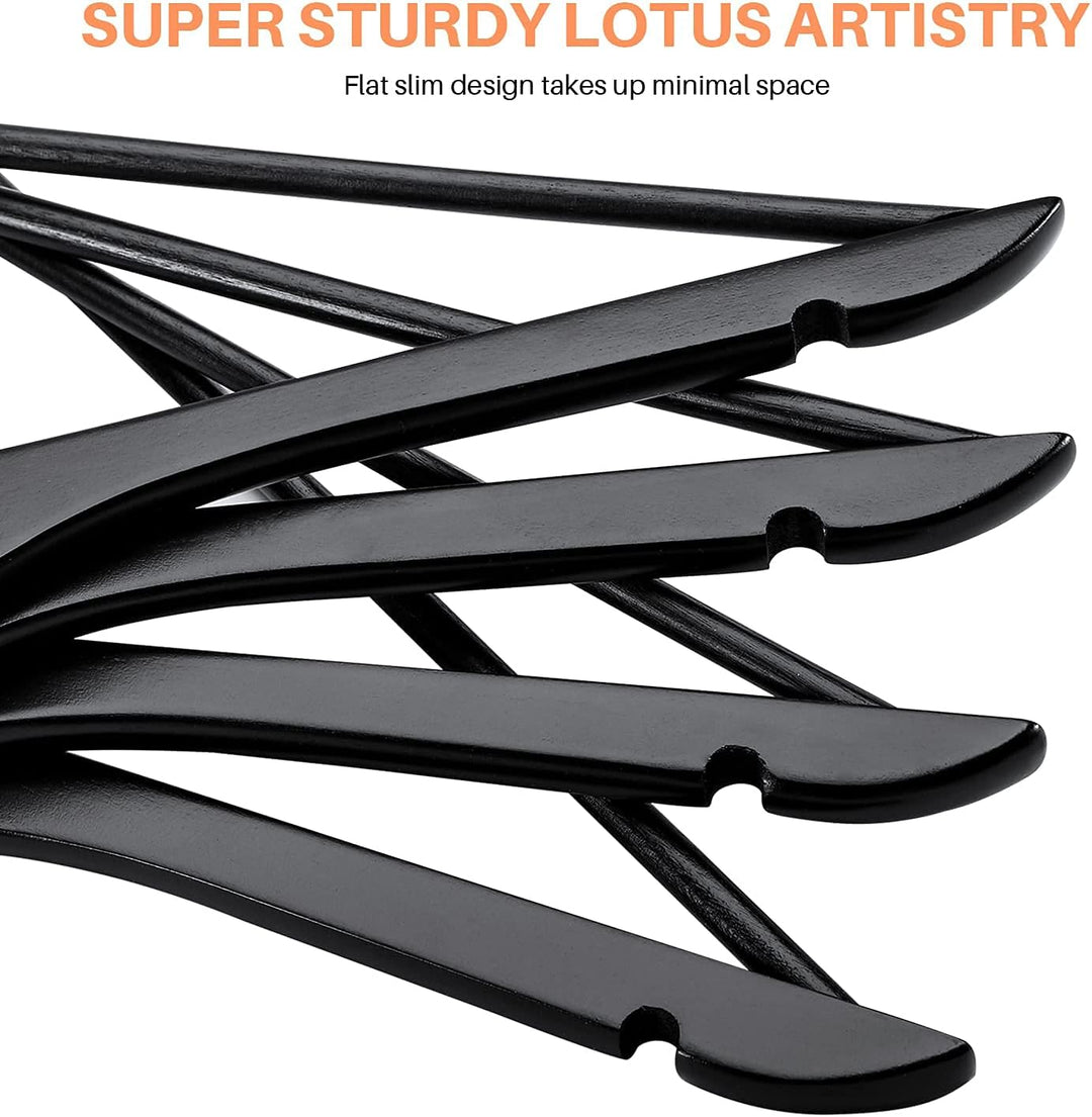 HOUSE DAY Kleiderbügel Holz, 20er Holzkleiderbügel, Kleiderbügel schwarz für Anzüge, 360° drehbarer