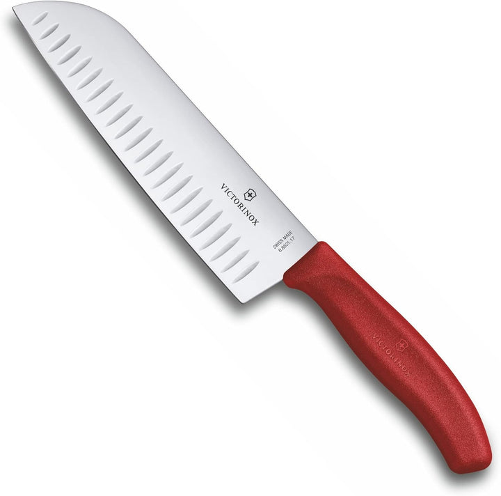 Victorinox, Swiss Classic, Profi Santokumesser, Extra Scharfe Klinge, Kullenschliff, 17 cm, Robuster