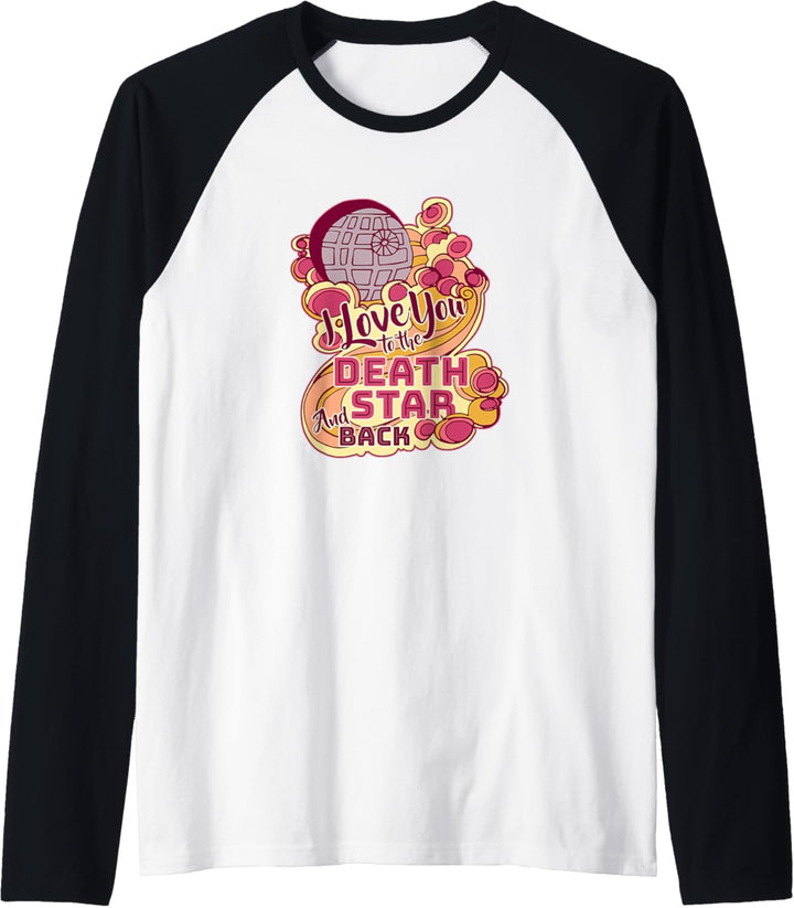 Star Wars Death Star I Love You & Back Valentine's Day Raglan