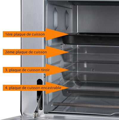 Bomann MBG 6023 CB Multi-Backofen, 30 Liter Backraum, Umluft + Ober- und Unterhitze, inkl. Drehspies