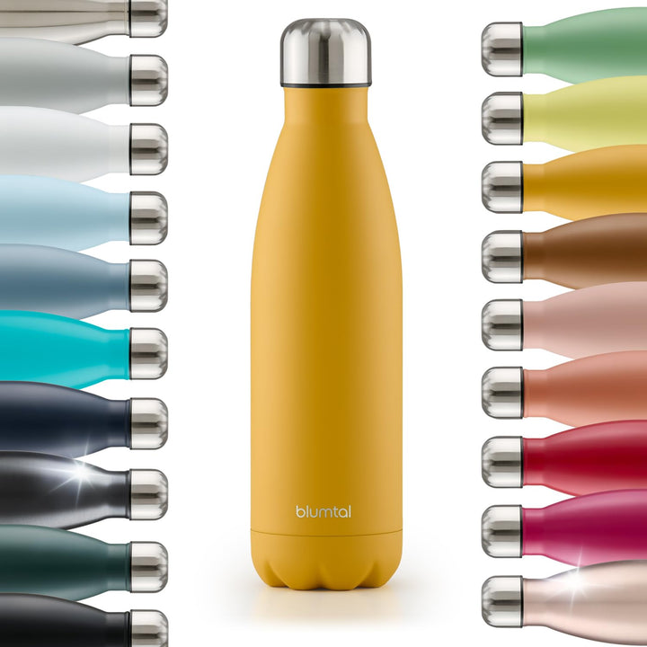 Blumtal Trinkflasche 1000 ml Edelstahl - auslaufsichere Isolierflasche - BPA-freie Trinkflasche kalt