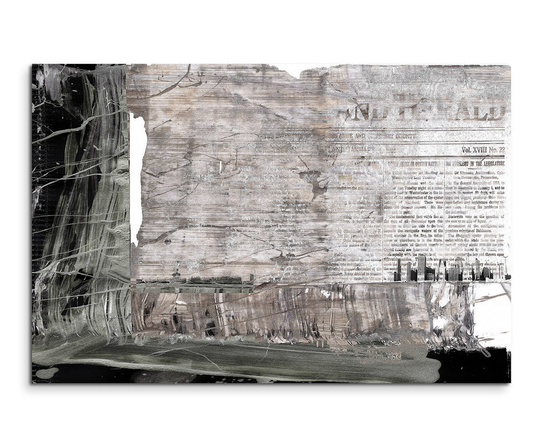 Paul Sinus Art 80x60cm Fotoleinwand Leinwanddruck Kunstdruck Wandbild schwarz grau weiss Grunge