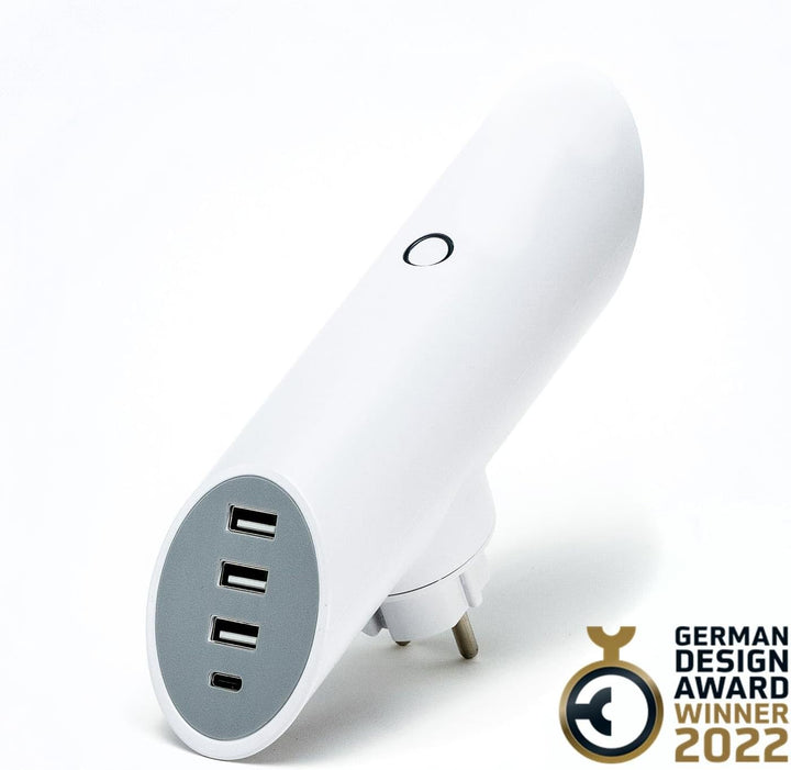 agent C GmbH - Spotlight Wallcharger | SWC 100 - 202 x 52 x 92 mm - Kunststoff und Metall - modern