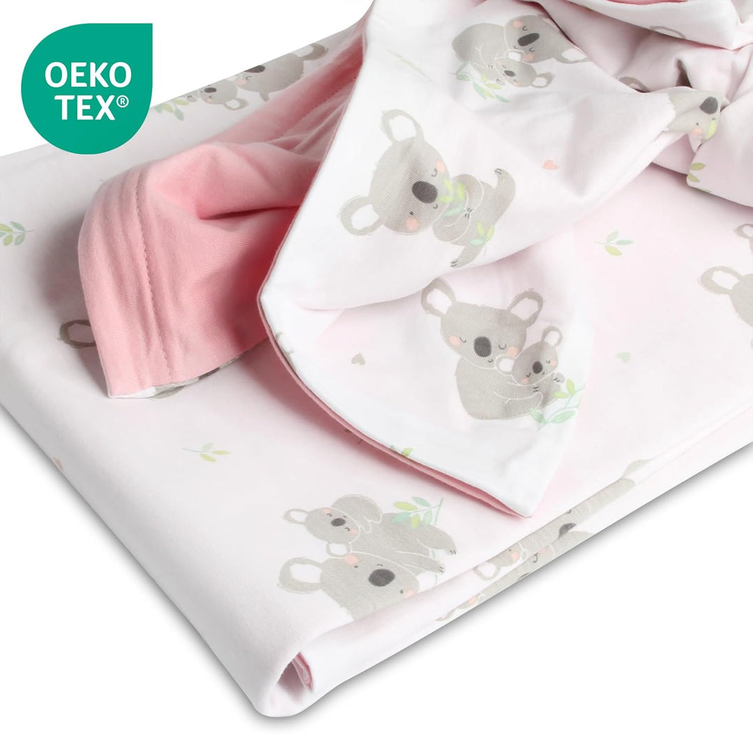 schlummersack Kinder Bettwäsche Set 100x135 Koala aus 100% Baumwolle, Wendbar, mit Reissverschluss,