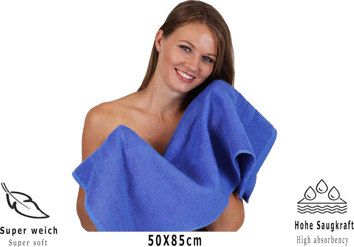 Betz 8er Set Handtücher Handtuch Deluxe 100% Baumwolle 2 Badetücher 2 Duschtücher 2 Handtücher 2 Sei