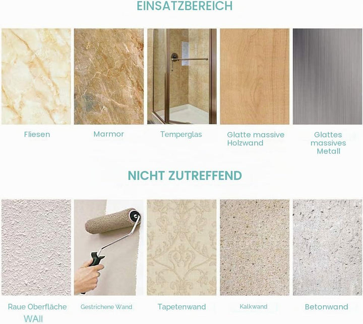 40CM Duschablage Ohne Bohren SUS304 Edelstahl Badablage Gebürstet Selbstklebende für Badezimmer Schl