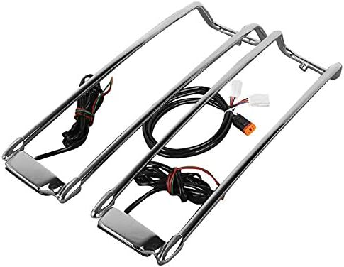 Seitenkoffer-Reling LED für Harley Davidson Road King Classic 98-13 Chrom