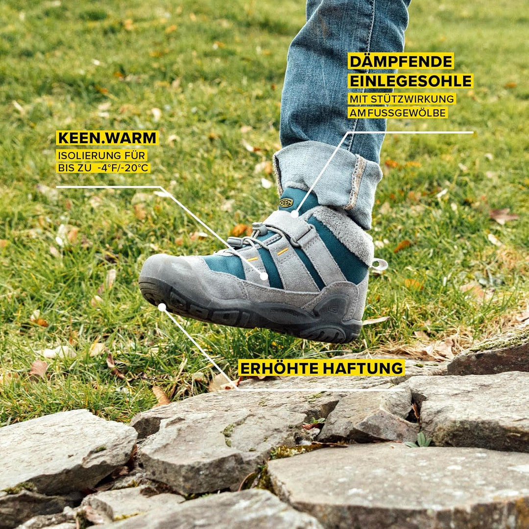 KEEN Unisex Kinder Knotch Chukka-Stiefel 19 EU Steel Grey Blue Wing Teal, 19 EU Steel Grey Blue Wing