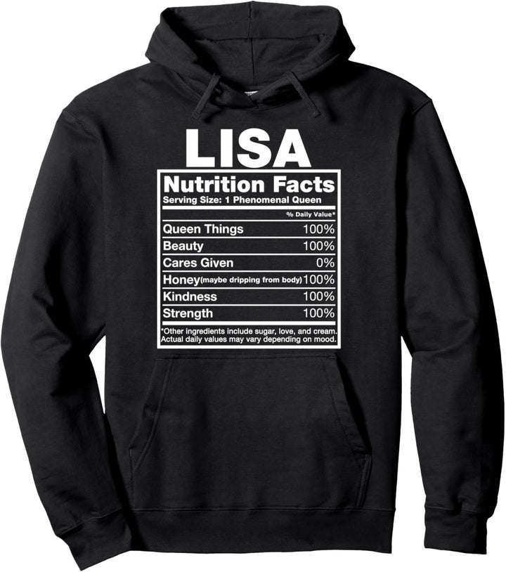 Lisa Nutrition Facts T-Shirt Lisa Name Geburtstag Shirt Pullover Hoodie