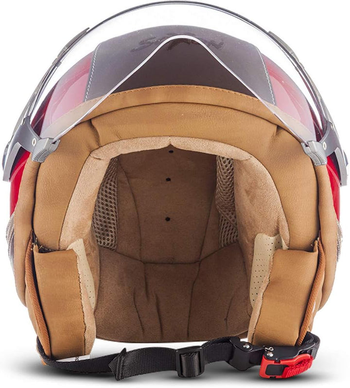 Soxon® SP-325 Urban „Red“ · Jet-Helm · Motorrad-Helm Roller-Helm Scooter-Helm Moped Mofa-Helm Choppe