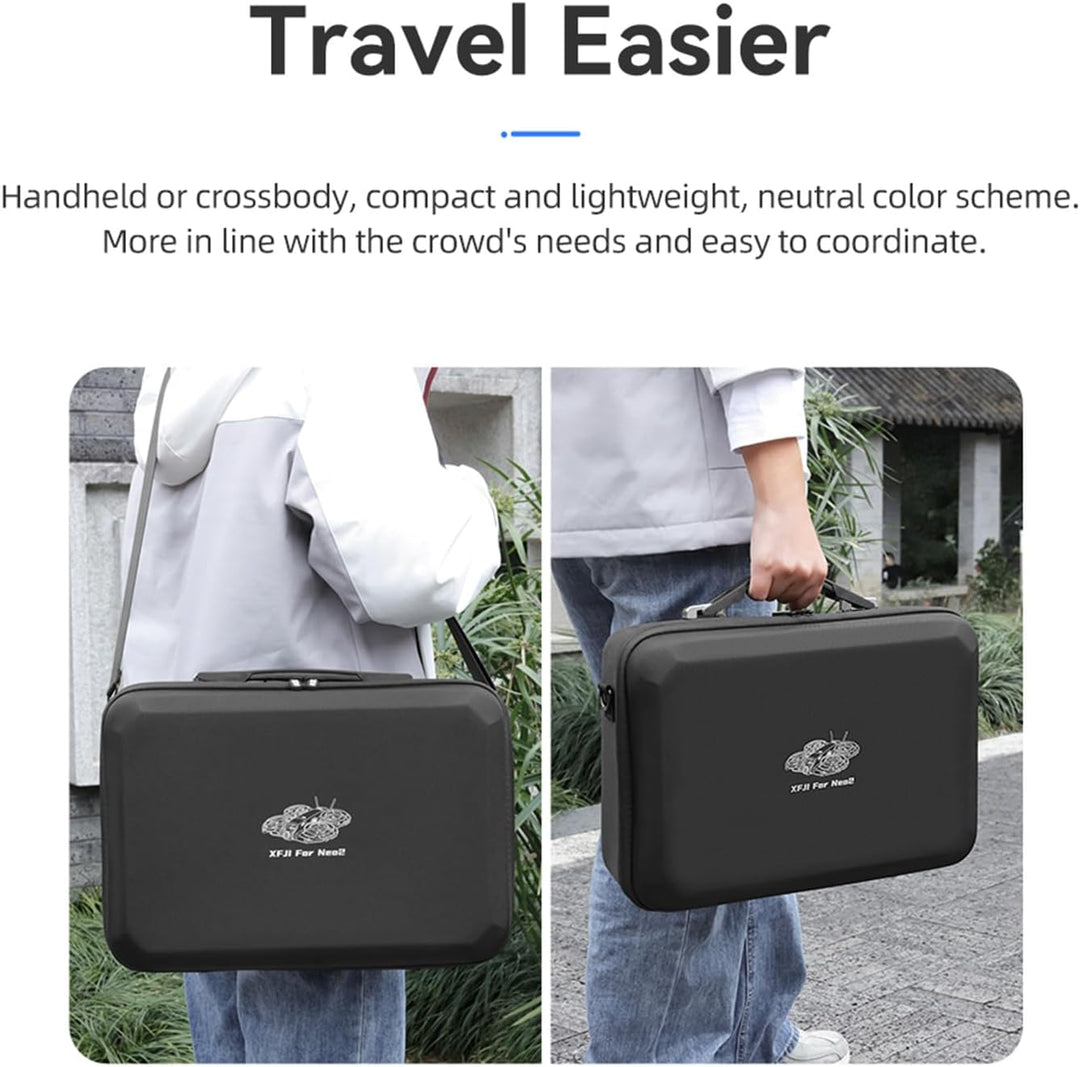 Tragbare Aufbewahrungstasche für DJI Neo 2 Motion Fly More Combo, Reise-Carrying-Case aus PU, Schult