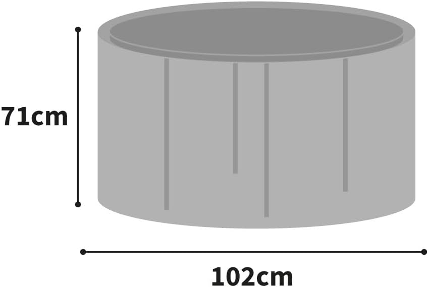 Bosmere U540 brandneue Thunder Grey 4 Sitz Rundschreiben Tisch Abdeckhaube, grau Grau (D 102cm H 71c