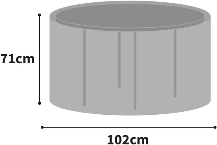 Bosmere U540 brandneue Thunder Grey 4 Sitz Rundschreiben Tisch Abdeckhaube, grau Grau (D 102cm H 71c