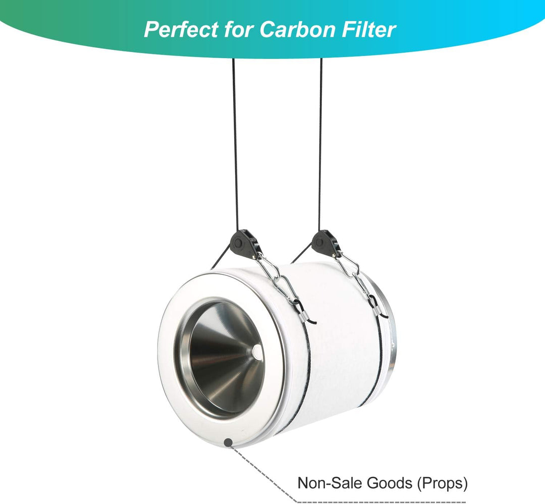 6 Paar（12 Stück） 1/8 Zoll Ratchet Hanger Heavy Duty Einstellbare Ratsche Seil Aufhänger für Grow Lig