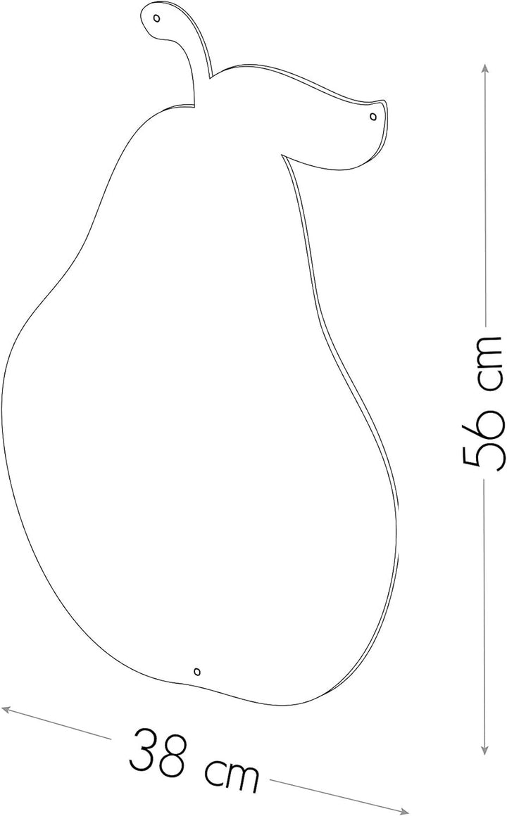 Sgaravatti KalaMitica, anthrazit Metallplatte, Birne, 56 x 38 cm, Birne