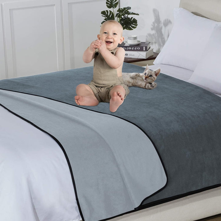 Softan wasserdichte Decke mit 3-Schichten-Schutzfilmen,100% Leckdichte Decke für Baby Erwachsene Hau