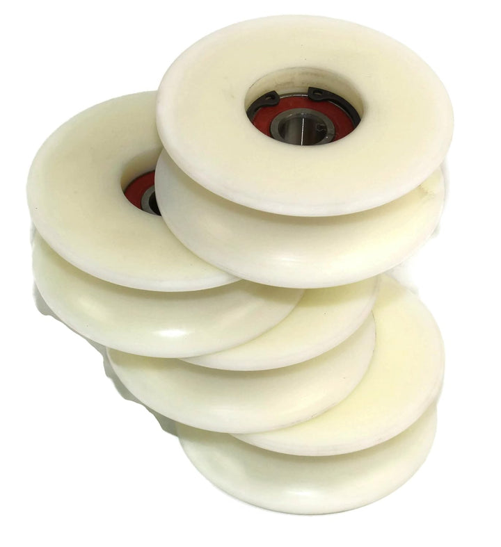 Set mit 4 x 80 mm mit Pulley Nylon mit verschiedenen mit Nut, hergestellt in der EU, 25 mm Groove-12