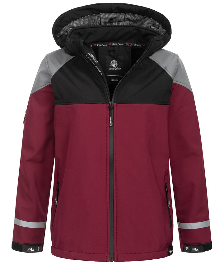 Rock Creek Kinder Softshell Jacke Jungen KJ-101 158 Weinrot, 158 Weinrot