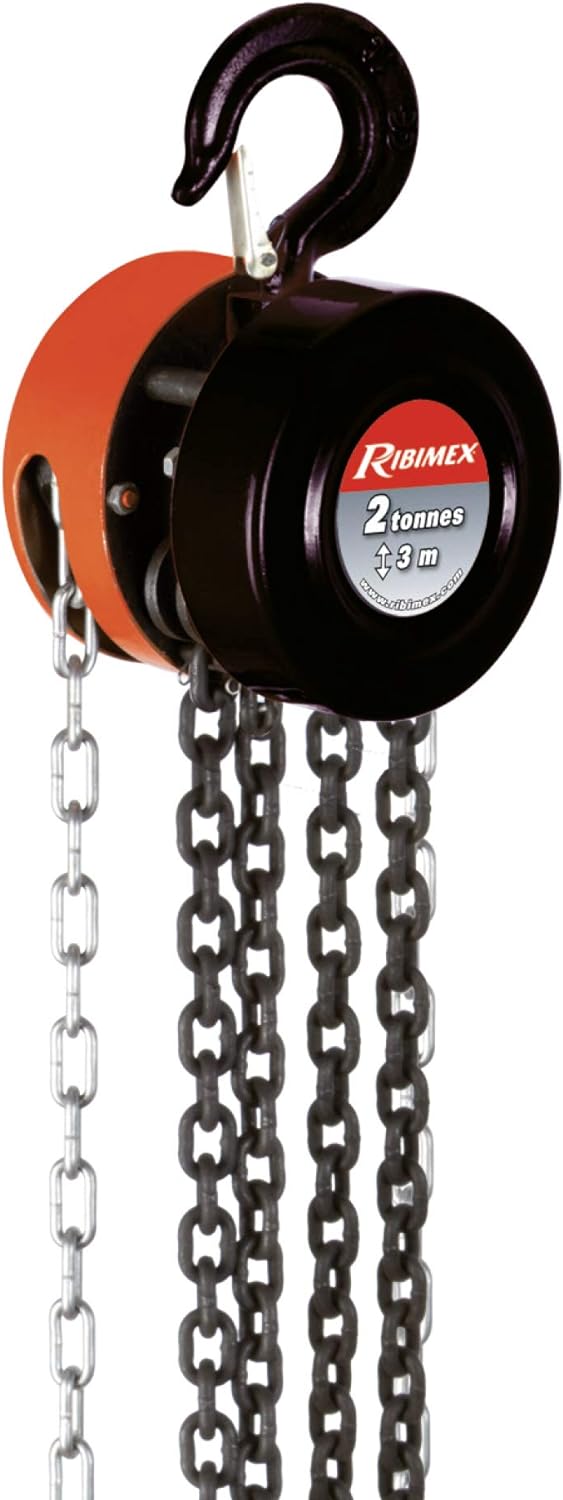 Flaschenzug a Kette 2 Tonnen 3 m. 1 ton, 1 ton